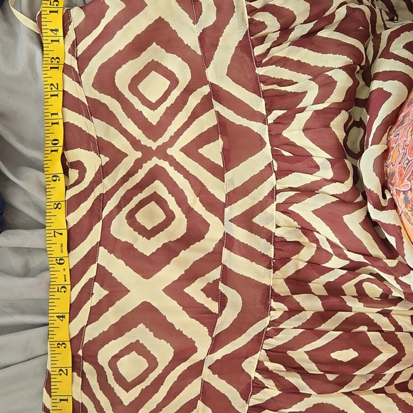 Soft Surroundings Brown And Cream Tiered Midi/ Maxi Skirt Size PM - Picture 7 of 10